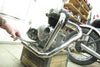 Triumph RIGHT SIDE 650 750 drag pipes 1 3/4" Chrome exhaust slash cut RS Exit chopper