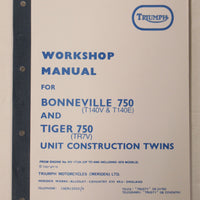 99-0983 Triumph Bonneville 750 workshop manual T140V T140E and Tiger 750 TR7V service book
