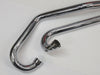 Triumph Exhaust pipe set 650 unit twin high level LH left hand Chrome UK Made