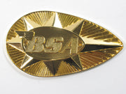 BSA late brass gas tank badge emblem Left hand UK Made 82-9696 LH PETROL TANK