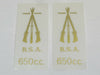 BSA piled arms decal transfer gold 650 stacked rifles rear no. plate side cover * !