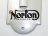 Norton Thermometer Silver enamel metal clad UK Made motorcycle retro deco NEW * !