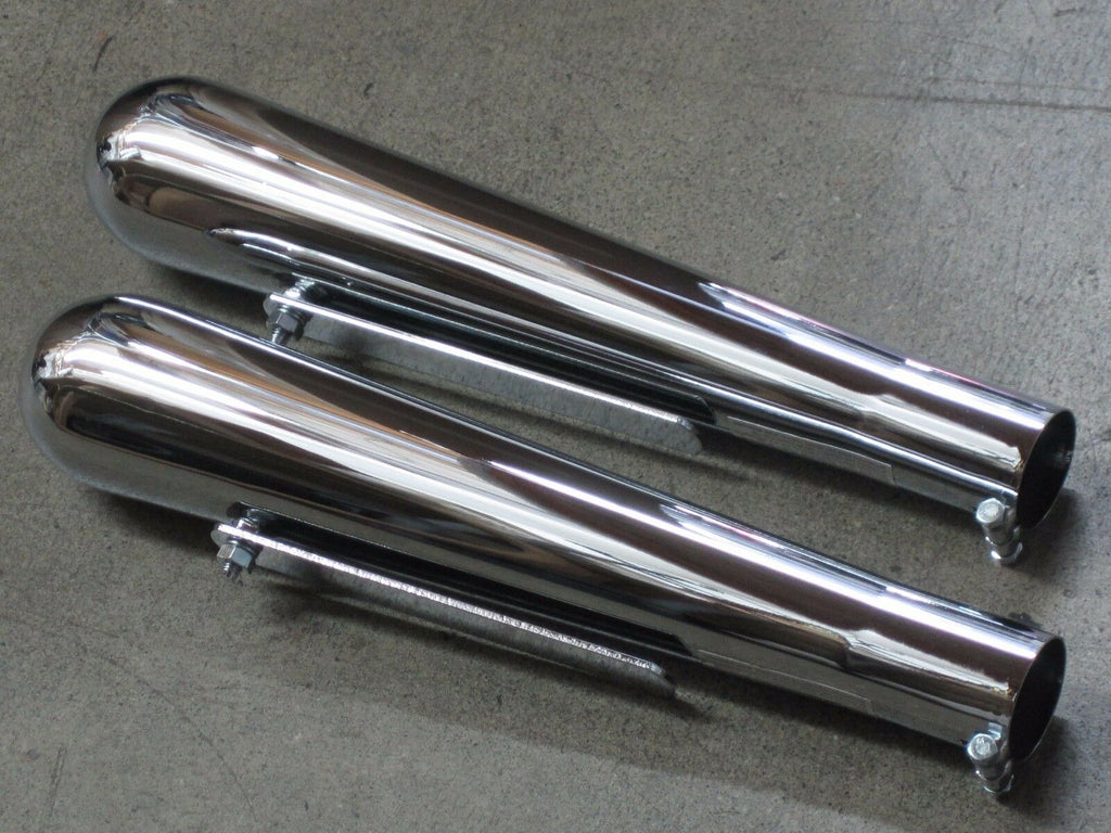 Shorty Mufflers For 1 1/2 1 3/4 Pipes 12, Triumph, BSA Shorty Mufflers For 1 1/2 1 3/4 Pipes 12, Triumph, BSA