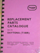 TRIUMPH 1974 parts book Daytona 500 t100r twins 74