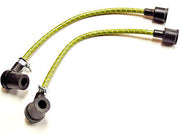 Green Spark Plug Wires woven cloth wire set Triumph T120 TR6 T100 650 500