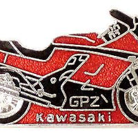 Lapel Pin Ninja Kawasaki GPZ1000RX motorcycle chrome enamel badge GPZ UK MADE