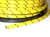 Yellow woven cotton covered Spark Plug Wire 7mm stranded copper Core By The Foot