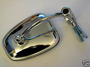Mirror bar end chrome motorcycle 7/8" handlebar NEW left or right universal