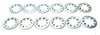 Serrated Washers 3/8" Zinc Set of 12 Screw Size, 0.384" ID, 0.692" OD
