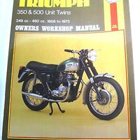 Triumph 350 500 unit twins Haynes workshop manual 1958 59 60 61 62 63 64 to 1974