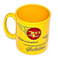 BSA Mug 10oz coffee cup ceramic motorcycle logo Golden Flash UK Made NEW