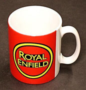 Royal Enfield Mug 10oz coffee cup ceramic motorcycle logo Red UK Made