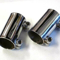 06-3991 Norton crossover pipe clamps Roadster Interstate OEM UK Made pair 1 3/8"