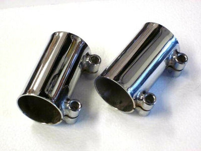 06-3991 Norton crossover pipe clamps Roadster Interstate OEM UK Made pair 1 3/8