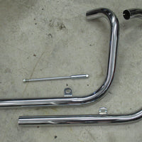 Triumph header pipe set Unit 500 custom side pipes T100
