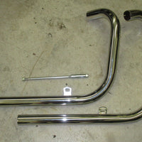 Triumph header pipe set Unit 500 custom side pipes T100