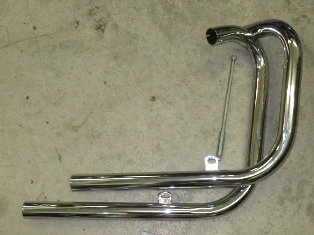 Triumph header pipe set Unit 500 custom side pipes T100