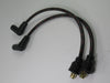 Copper Spark Plug Wires Triumph 6T 1961 1962 pre-unit woven cloth wire set black w red
