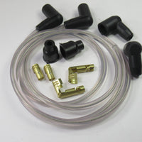 Clear ignition wire set for twin cut at 28" copper core spark plug wires Triumph