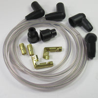 Clear ignition wire set for twin cut at 28" copper core spark plug wires Triumph