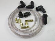 Clear ignition wire set for twin cut at 28" copper core spark plug wires Triumph
