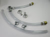 Fuel line set Amal Monoblock Triumph T100 Daytona 1967 w half width bowl crossover pipe