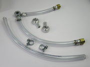 Fuel line set Amal Monoblock Triumph T100 Daytona 1967 w half width bowl crossover pipe