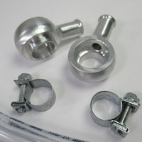 Fuel line set Amal Monoblock Triumph T100 Daytona 1967 w half width bowl crossover pipe
