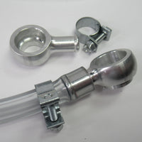 Fuel line set Amal Monoblock Triumph T100 Daytona 1967 w half width bowl crossover pipe