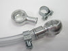 Fuel line set Amal Monoblock Triumph T100 Daytona 1967 w half width bowl crossover pipe