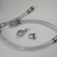 Fuel line set Amal Monoblock Triumph T100 Daytona 1967 w half width bowl crossover pipe