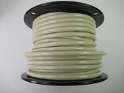 White woven cotton covered Spark Plug Wire 7mm stranded copper Core By The Foot