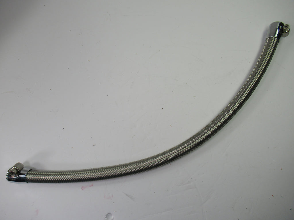 Oil Line 17" 3/8" ID hose tube Norton Commando 06-2200 stainless braided