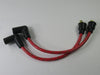 Norton spark plug wires red woven cloth custom wire set Commando 750 850 copper