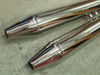 Norton Muffler Set 06-1978 70-74 Norton Commando Reverse Cone UK Made mufflers 1 3/8"