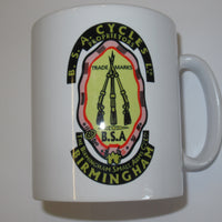 BSA Piled Arms Mug 10oz coffee cup ceramic motorcycle stacked rifles Birmingham