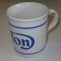 Norton Mug 10oz coffee cup ceramic motorcycle Commando Blue logo white UK Made