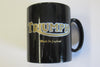 Triumph Mug 10oz coffee cup ceramic motorcycle gold, white logo on black UK Made