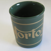 Norton Mug 10oz coffee cup ceramic motorcycle Gold logo Racing green UK Made