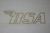 BSA Decal peel and stick gas tank decal sticker gold logo 4" x 1 1/2"
