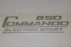 06-6389 decal Electric start 1975 Norton Commando silver vinyl