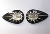 BSA tank badge set tear drop pear emblem UK made High Quality Black gold