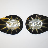 BSA tank badge set tear drop pear emblem UK made High Quality Black gold