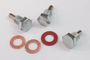 Magnetic drain plug set w washers for sump oil tank & gearbox Norton Commando