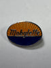 Moylette lapel pin motorcycle scooter hat badge gold blue chrome italian