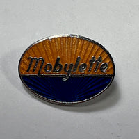 Moylette lapel pin motorcycle scooter hat badge gold blue chrome italian