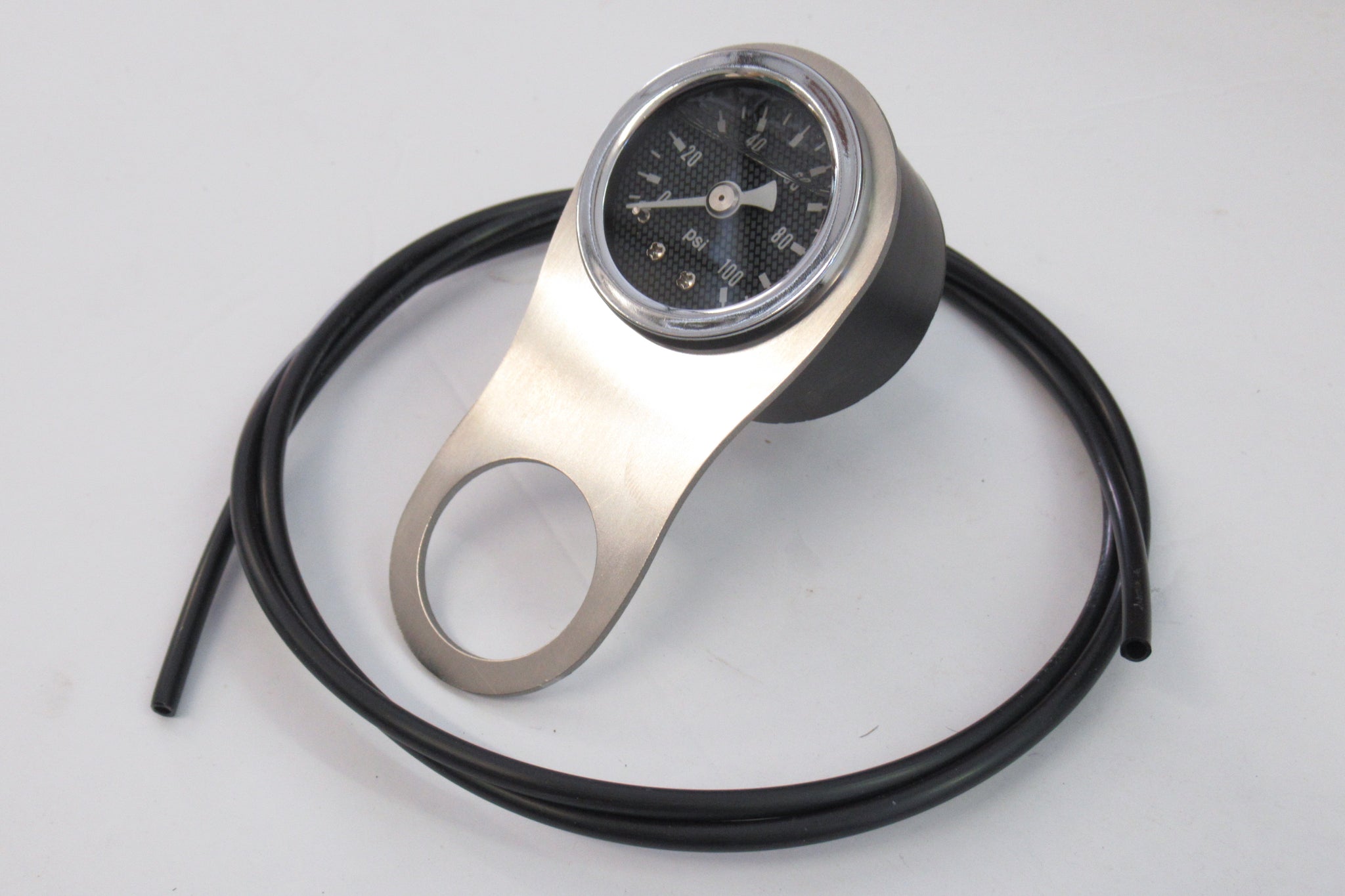 Triumph T120 T140 T150 oil pressure gauge side handlebar mount Stainle