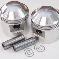 Triumph 650 .040 Piston set with circlips pins 71MM plus 40 T120 040 over