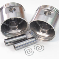 Triumph 650 .040 Piston set with circlips pins 71MM plus 40 T120 040 over