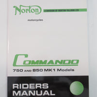 Norton Commando 750 850 MK1 MKI Riders Manual Handbook 06-3852 OEM UK Made